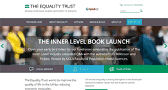 Desktop Screenshot of equalitytrust.org.uk